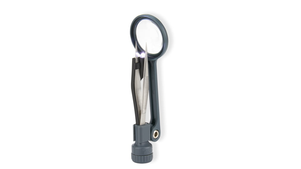 Carson MagniGrip 4x LED Lighted Magnifier w/ Precision Tweezers - Batteries Included MG-88