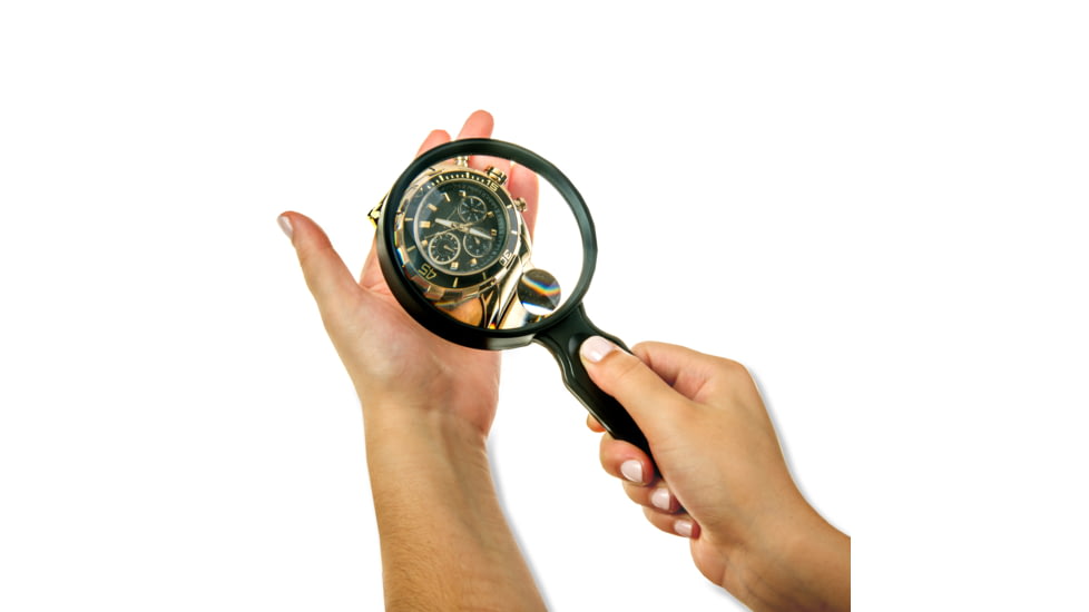 Carson MagniView 2x Hand Magnifier with 4.5x Spot Lens, Black DS-36