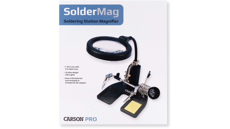 Carson SolderMag 1.75x Station Magnifier Loupe, Black CP-50