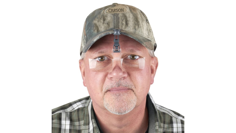 Carson VisorMag 2x Power +4.00 Diopters Clip-On Magnifying Lens for Hats VM-12