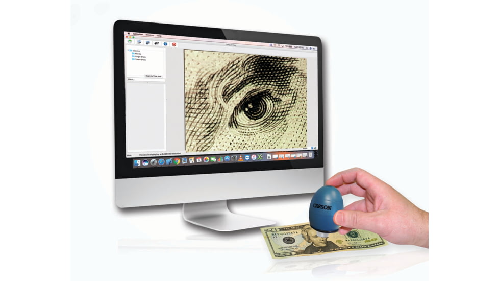 Carson zOrb LED Lighted USB Digital Computer Microscope, Blue, Small, MM-500