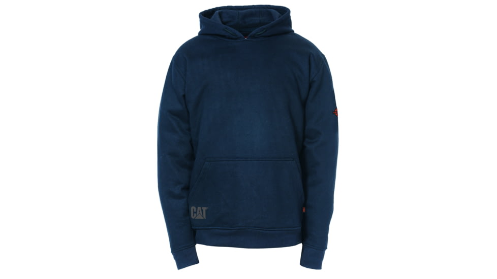 Caterpillar Flame Resistant Banner Hooded Sweatshirt, FR Navy, Medium, 1910045-57E-M, Additional Views
