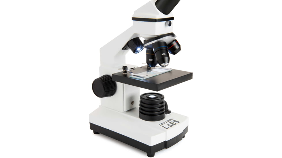Celestron Labs CM800 Compound LED Microscope,10x,20x Eyepieces and 4x,10x,40x Objective Lenses 44128