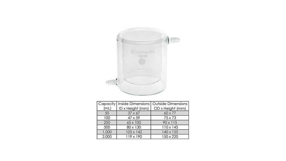Chemglass Beaker Jacketed Reaction 50M CG-1103-01