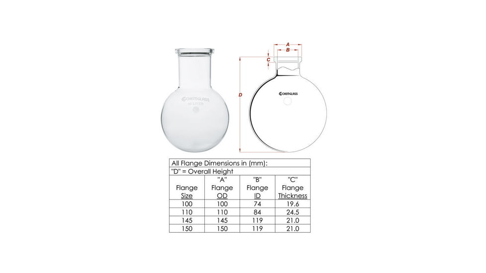 Chemglass Flask EVAP. Large Scale 10L CG-1337-08