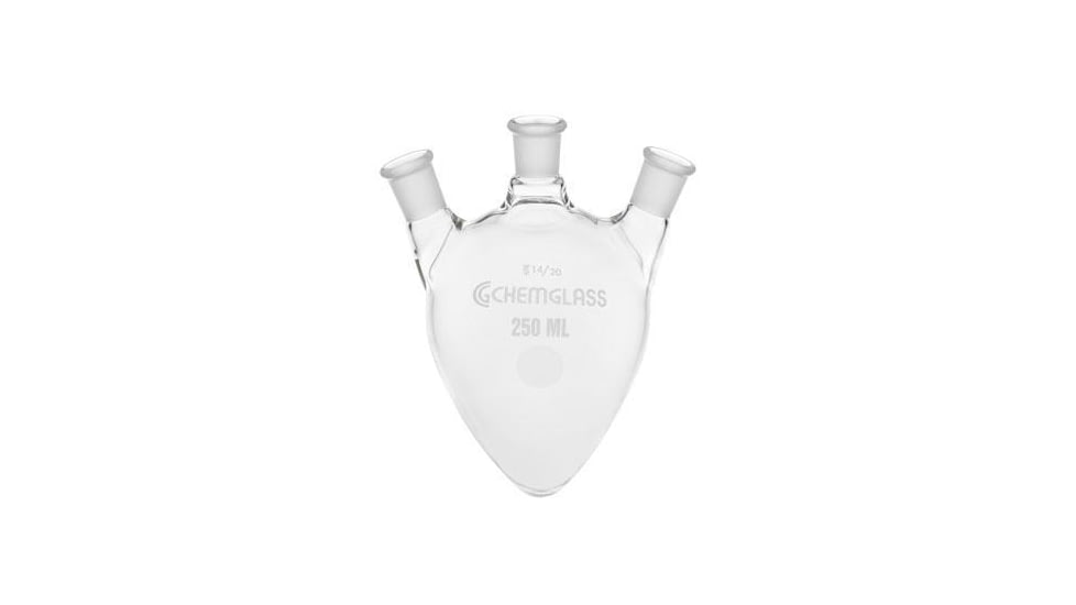 Chemglass Flask Pear 250ML 14/20 CN/S CG-1559-10