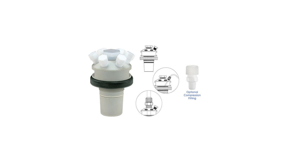 Chemglass Baffle Adapter 45/50 6 Port CG-1971-81