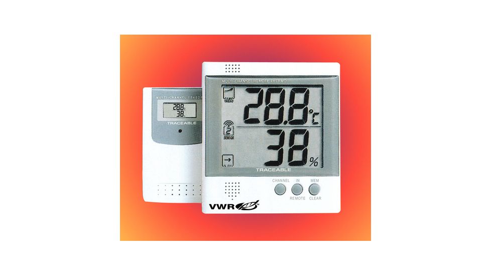 VWR Traceable Radio-Signal Remote Hygrometer/Thermometer 4380 Hygrometer/Thermometer Main Unit With Remote Sensor
