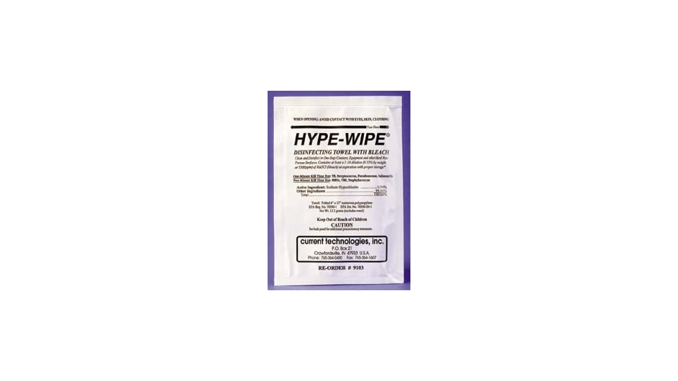 Current Technologies Towlette Bleach Mini CS100 9803