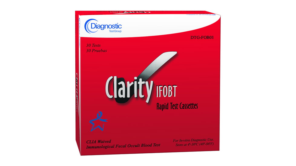 Diagnostic Test Group Clarity Ifobt Cassette Bx30 DTG-FOB01, Unit EA