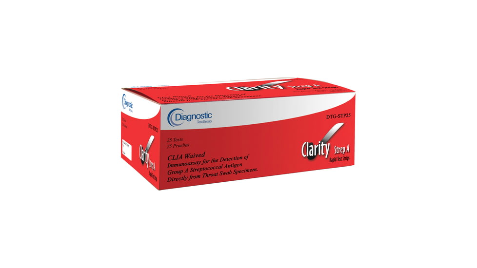 Diagnostic Test Group Clarity Strep A Cassette Bx25 DTG-FLIP, Unit EA