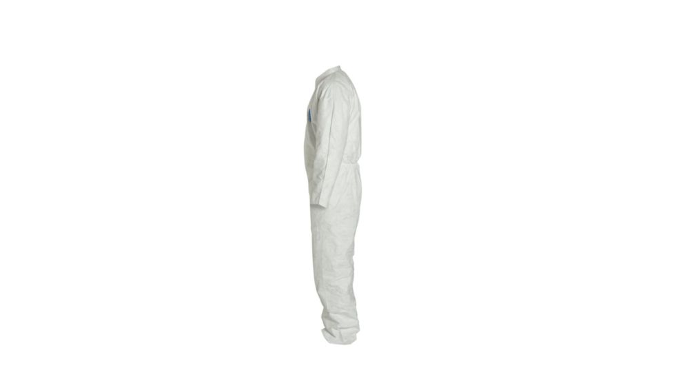 DuPont 13450 Tyvek 400 Collared Coveralls with Open Wrists and Ankles, Case of 25, White