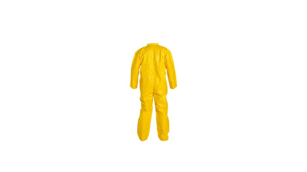 DuPont Tychem 2000 Coveralls w/Laydown Collar, Open Wrists, Ankles, Bound Seams, Yellow, Large CS12 QC120BYLLG00