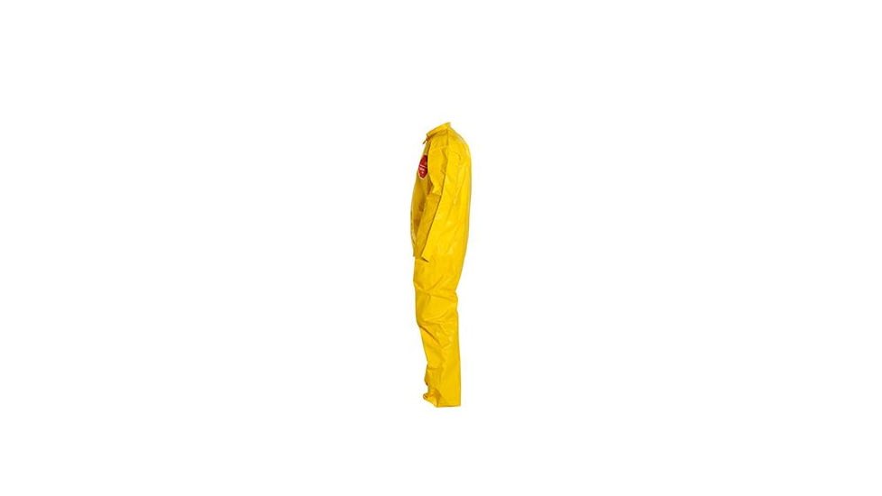 DuPont Tychem 2000 Coveralls w/Laydown Collar, Open Wrists, Ankles, Bound Seams, Yellow, Large CS12 QC120BYLLG00