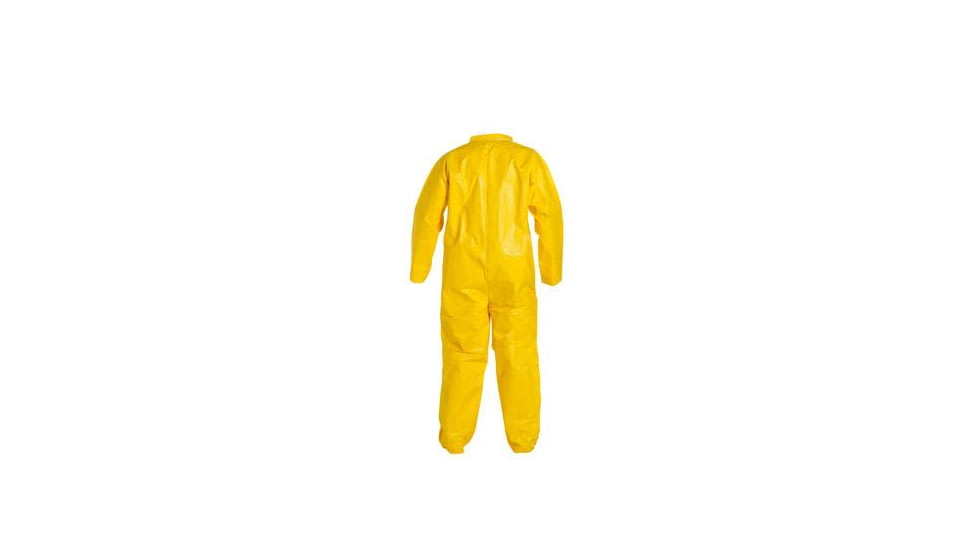 DuPont Tychem 2000 Coveralls w/Laydown Collar, Open Wrists, Ankles, Serged Seams, Yellow, Large CS12 QC120SYLLG00