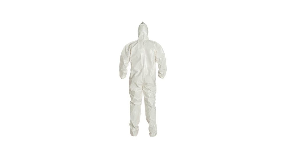 DuPont Tychem 4000 Coverall w/Standard Fit Hood and Attached Socks, White, 2X, 12 Pack, SL122BWH2X00