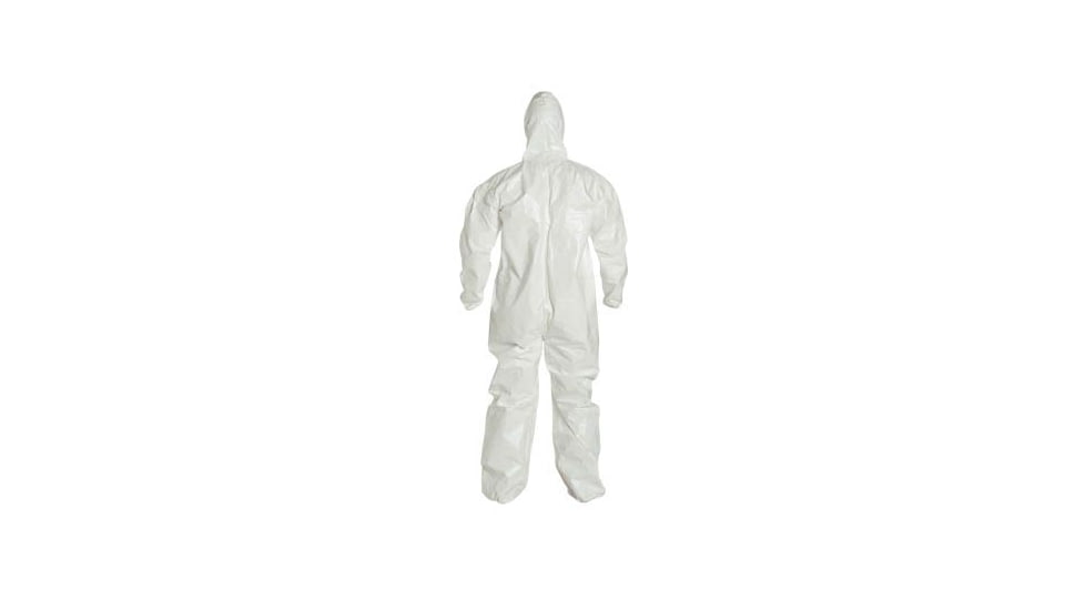 DuPont Tychem 4000 Coveralls w/Standard Hood, Taped Seams, White, 3X, 6 Pack, SL127TWH3X0006