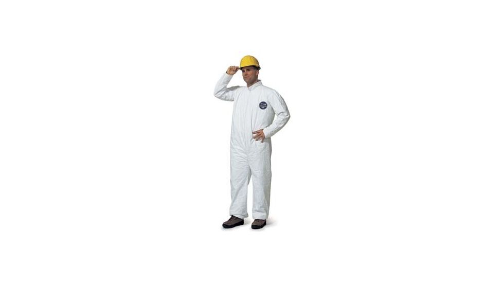 DuPont Tyvek Coveralls TY120SWH2X00 Collared Coveralls Without Elastic