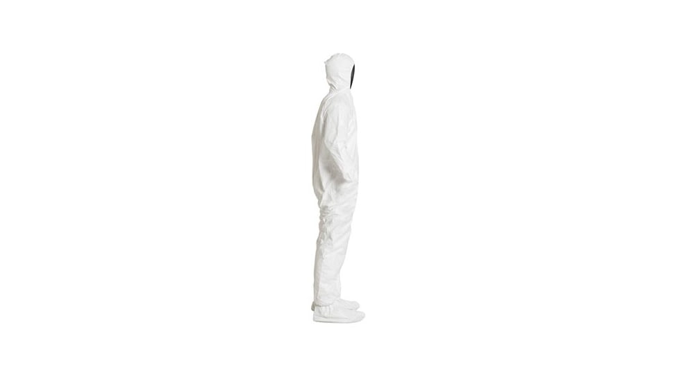 DuPont Tyvek IsoClean Hooded Coverall Clean Processed w/PVC Soles Boots, White, Large, Case of 25, IC105SWHLG0C, Unit CS