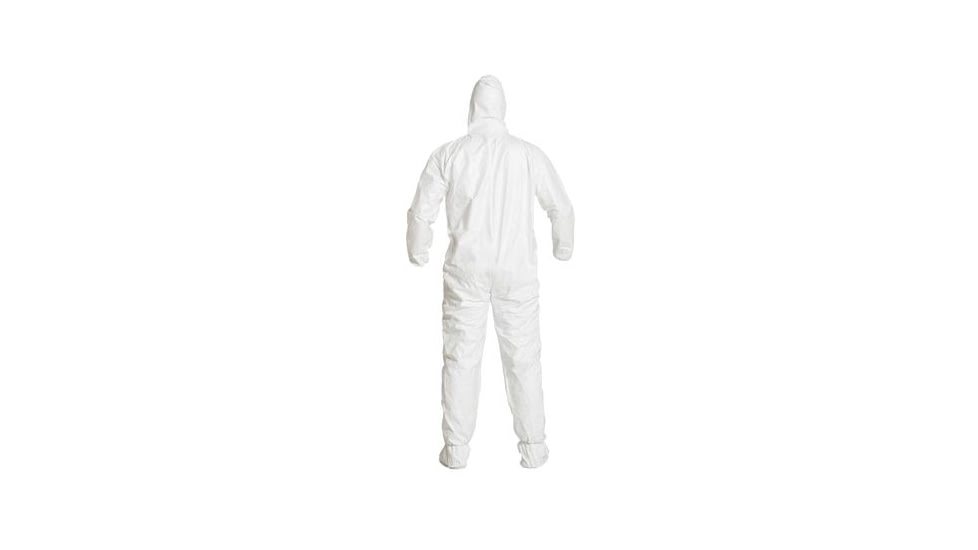 DuPont Tyvek IsoClean Hooded Coverall Clean Processed w/PVC Soles Boots, White, Large, Case of 25, IC105SWHLG0C, Unit CS