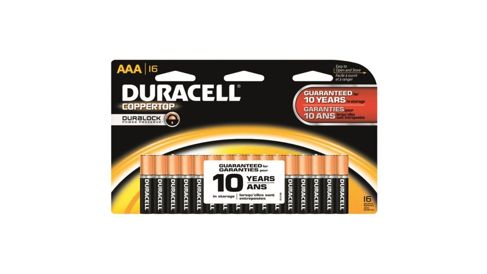Duracell Coppertop Battery, AAA, 16 Pack, MN2400B16Z16