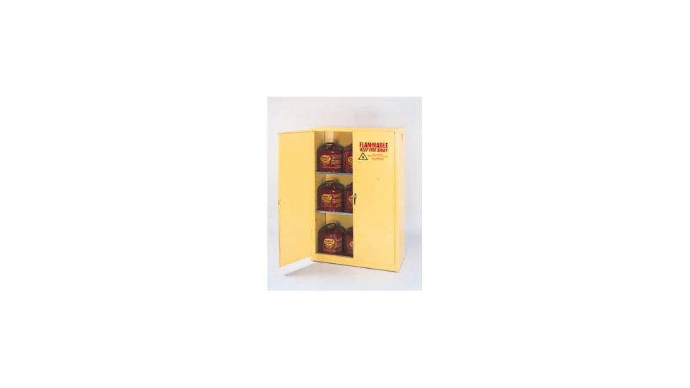 Eagle Manufacturing Flammable Liquids Safety Storage Cabinets, Eagle Manufacturing 1945 Floor Cabinet, Sliding Door, 2 Shelves
