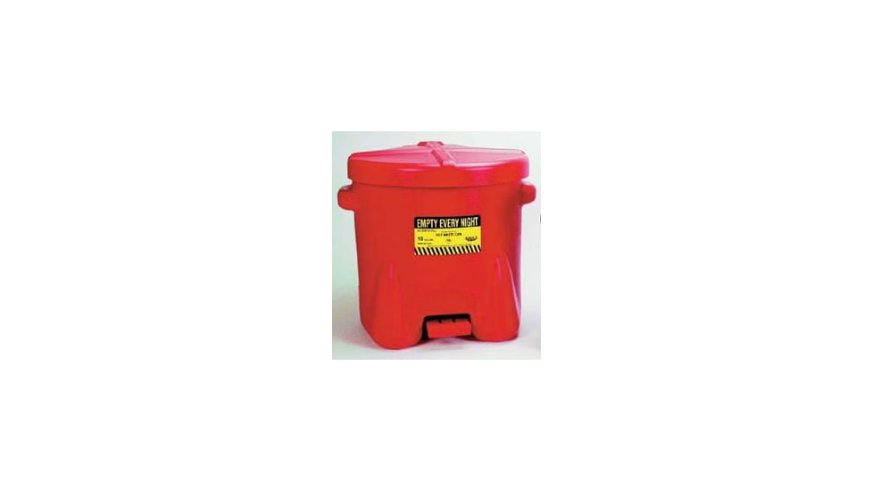 Eagle Manufacturing Oily Waste Can Poly Red 10GL 935-FL