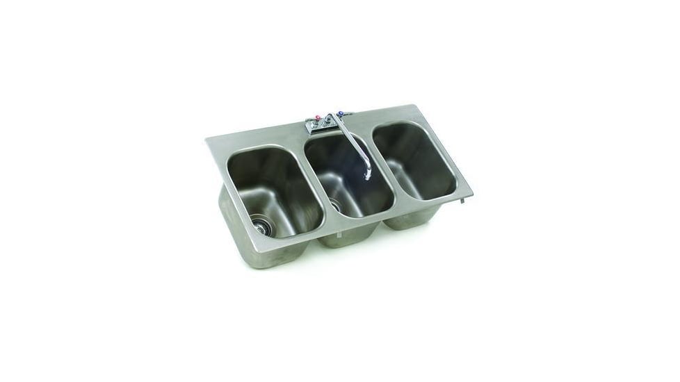 Eagle MHC Sink Self Rim 3 Bowl 10x14x9.5 SR10-14-9.5-3, Unit EA