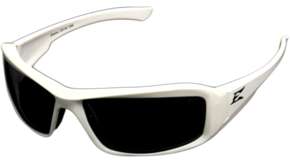 Edge Eyewear Brazeau Safety Glasses White Frame Smoke Lens Xb146