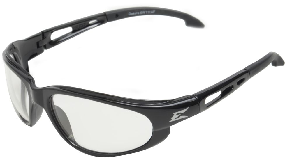 Edge Eyewear Dakura Safety Glasses Black Frame Clear Lens Sw111