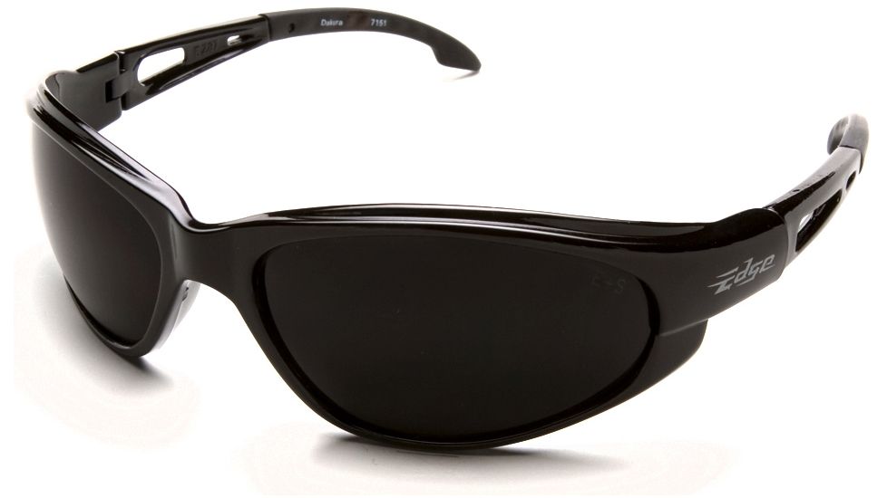 Edge Safety Dakura Safety Glasses - Black Frame, Smoke Anti-Fog Lens SW116AF