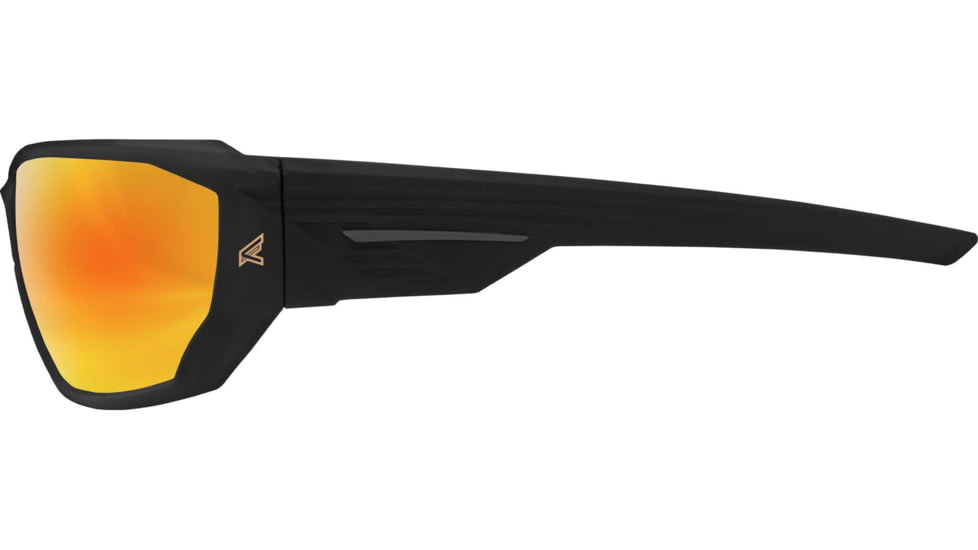 Edge Eyewear Dawson - Black Frame / Aqua Precision Red Mirror Lenses, Black Frame, XDAP419