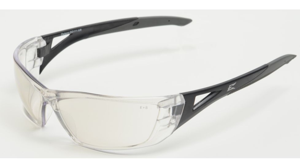 Edge Eyewear Delano Safety Glasses - Black Frame, Anti-Reflective Lens SD111AR