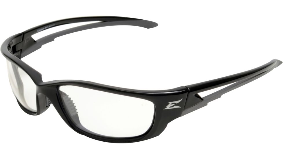 Edge Eyewear Kazbek Safety Glasses Black Frame Clear Lens Xl Size Sk Xl111