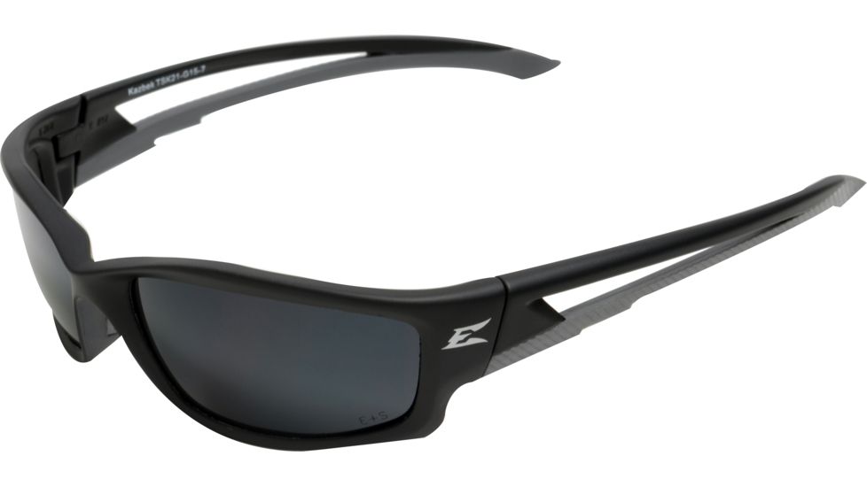 Edge Eyewear Kazbek Safety Glasses Black Frame Polarized G 15 Silver Mirror Lens Tsk21 G15 7
