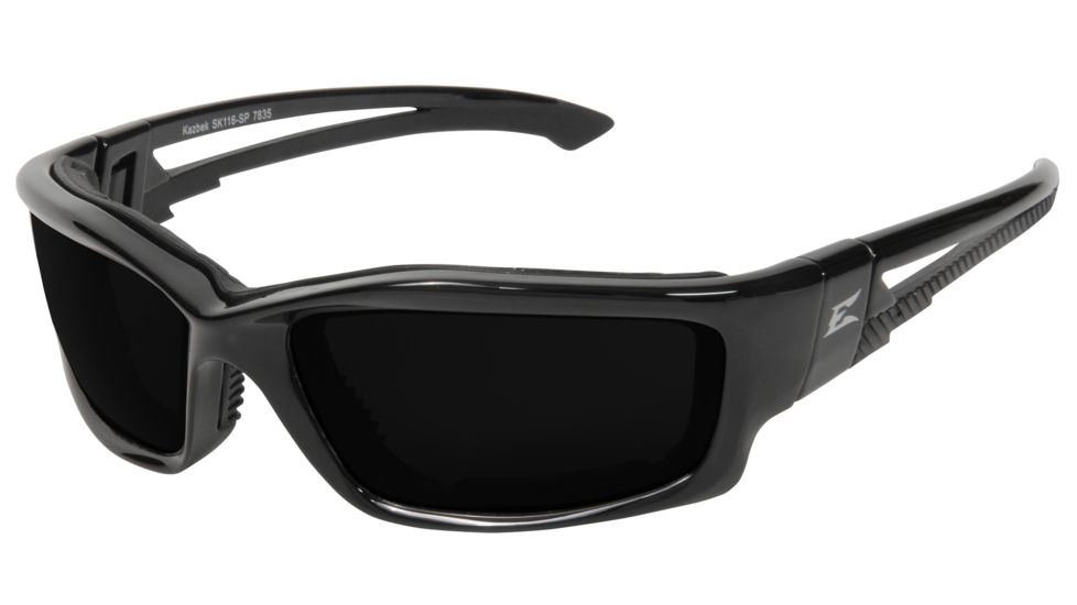 Edge Eyewear Kazbek Safety Glasses,Black Frame,Smoke Vapor Shield Lens SK116-SP