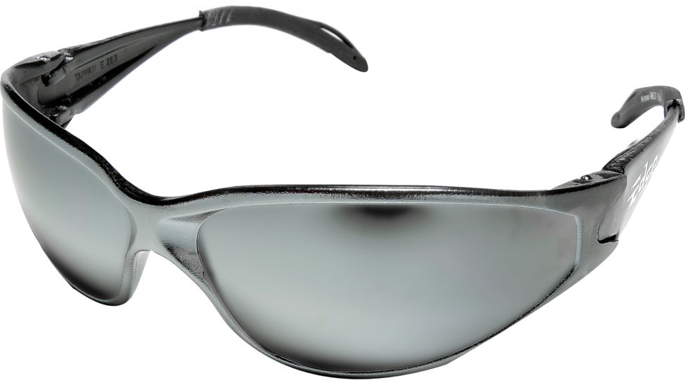 Edge Eyewear Kirova Safety Glasses Black Frame Silver Mirror Lens Ab117