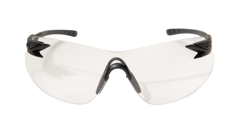 Edge Eyewear Notch Safety Glasses - Black Frame, Clear Lens XN611