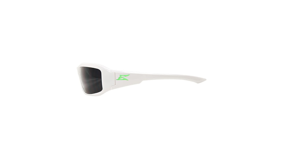 Edge Safety Brazeau Torque with Green E Logo, Polarized Smoke Lens, White Frame, TXB246-E3
