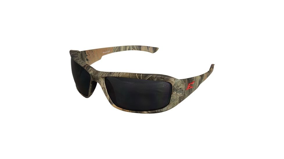 Edge Safety Brazeau with Red E Logo, Polarized Smoke Lens, Camouflage Frame, TXB216CF-E5