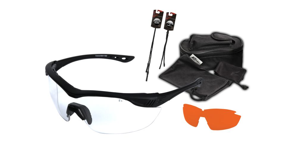 Edge Tactical Overlord 2-Lens Kit , Black Frame, Clear, Tiger's Eye Lens, HO2K-5