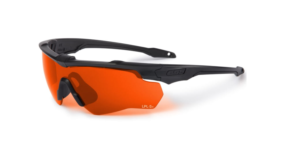 ESS CrossBlade STD Blk 3LS LPL-5+ Safety Glasses, Black, Unisex, EE9032-28