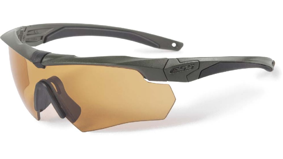 ESS Crossbow Sunglasses, Stealth Olive Frame, HI-Def Bronze & Gray Lens, EE9007-21