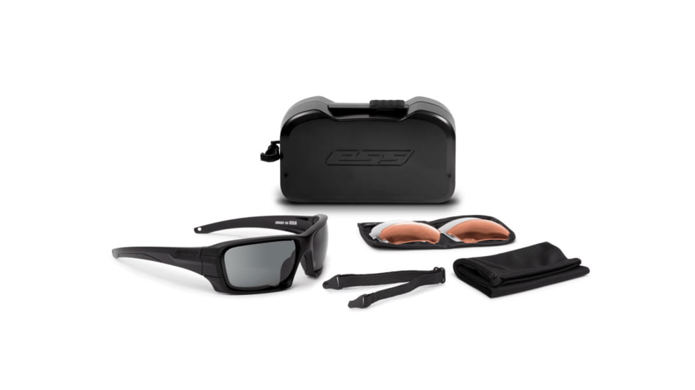 ESS Rollbar NAROTacticalSubduedLogo Safety Glasses, Black, Unisex, EE9039-04