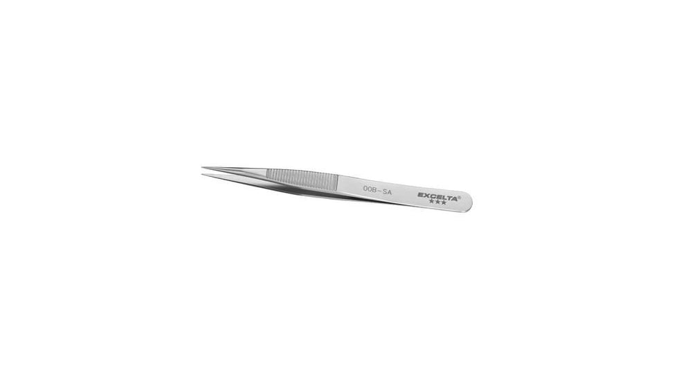 Excelta Tweezers Ss Serrated Tip 120MM 00B-SA