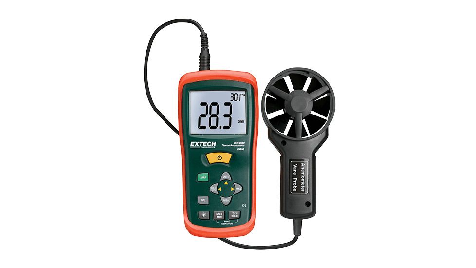 Extech Instruments Anemometer Cfm/Cmm, AN100