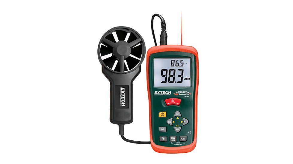 Extech Instruments Meter Anemometer W/THERMOMETER, AN200