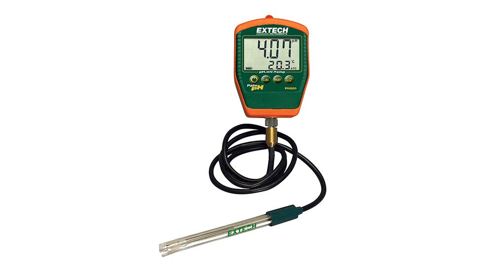 Extech Instruments Ph Meter, Palm Ph With Cabled Electrode, PH220-C