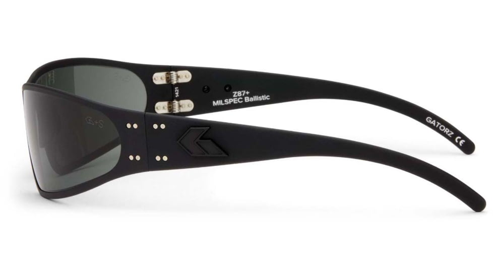 Gatorz Wraptor Milspec Ballistic Z87.1 Sunglasses, Blackout Frame, Smoke w/Anti-Fog Lens, GZ-02-002