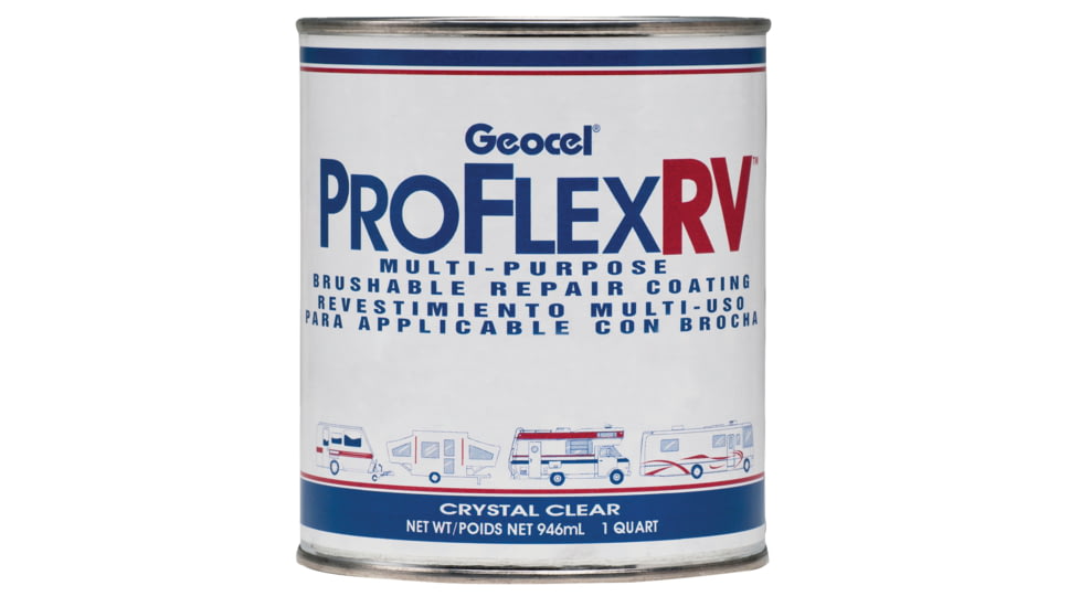 Geocel Pro Flex RV Multi Purpose Brushable Repair Coating, Clear, 1 Quart, GC23200